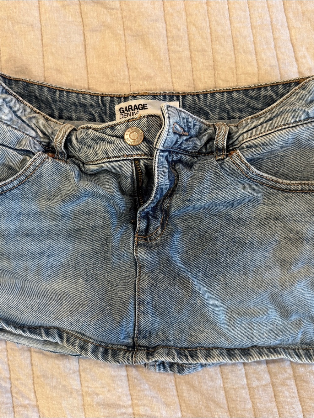 Garage Light Blue Denim Skirt